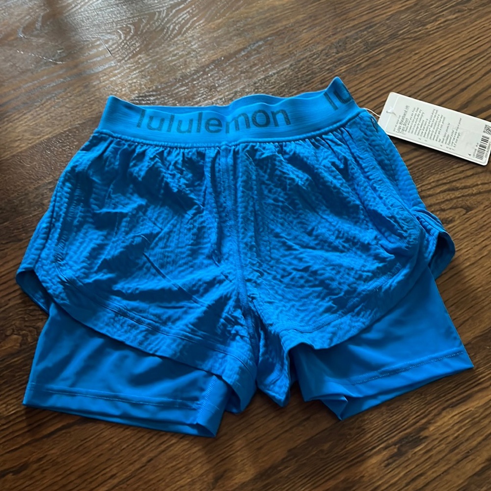 Blue lululemon shorts size 4 **NEW WITH TAGS